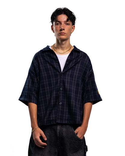 Camicia Oversize "I Love It" - Blueberry